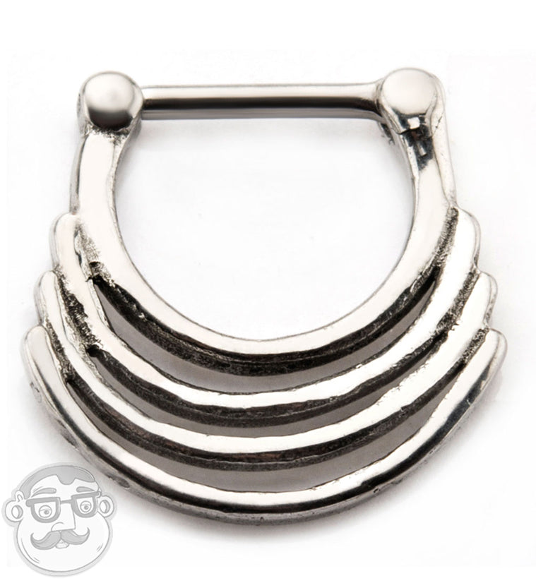 16G Thrice Stainless Steel Septum Clicker