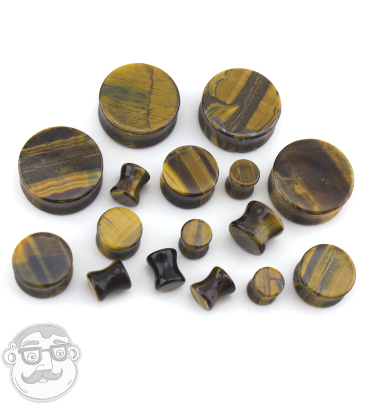 Tiger Eye Double Flare Plugs