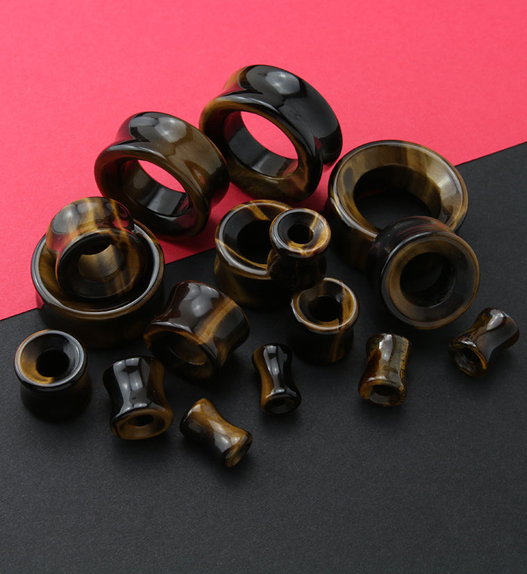 Tiger Eye Double Flare Tunnels