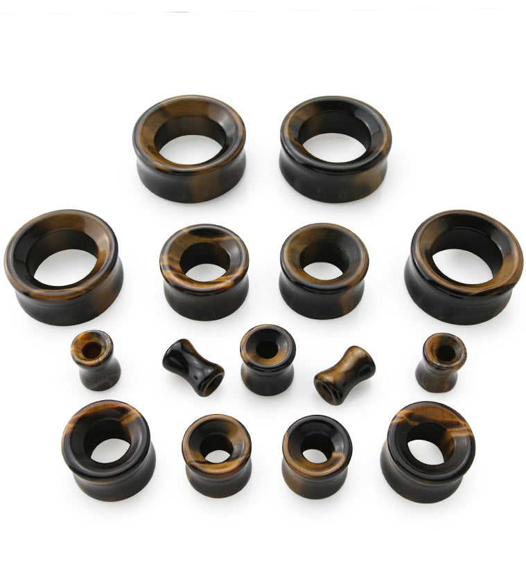 Tiger Eye Double Flare Tunnels