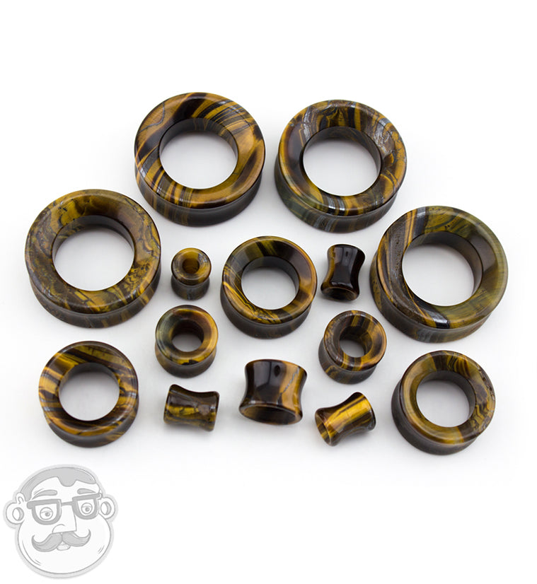 Tiger Eye Double Flare Tunnels