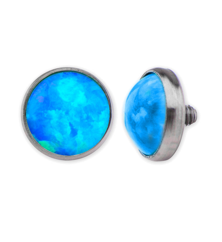 Blue Opal Titanium Bezel End