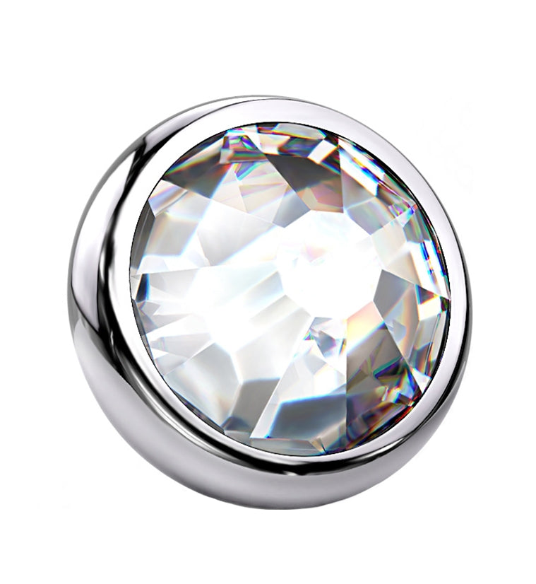 Clear CZ Titanium Bezel End
