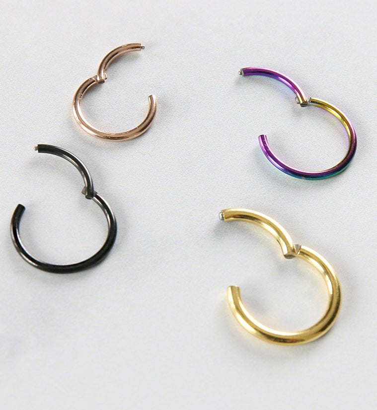 Gold PVD Titanium Hinged Segment Ring