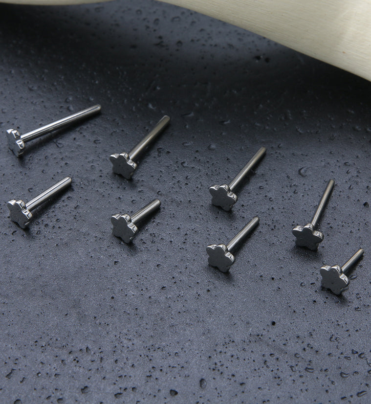 Titanium Threadless Flower Back Labret (Back Only)