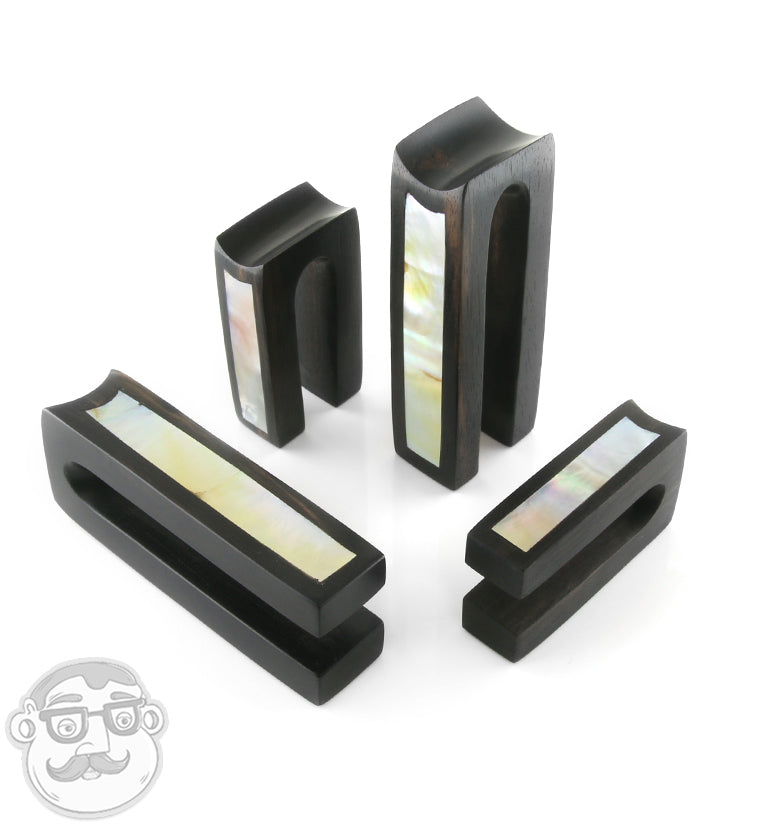 Tower Areng Wood Ear Weights with MOP Inlay