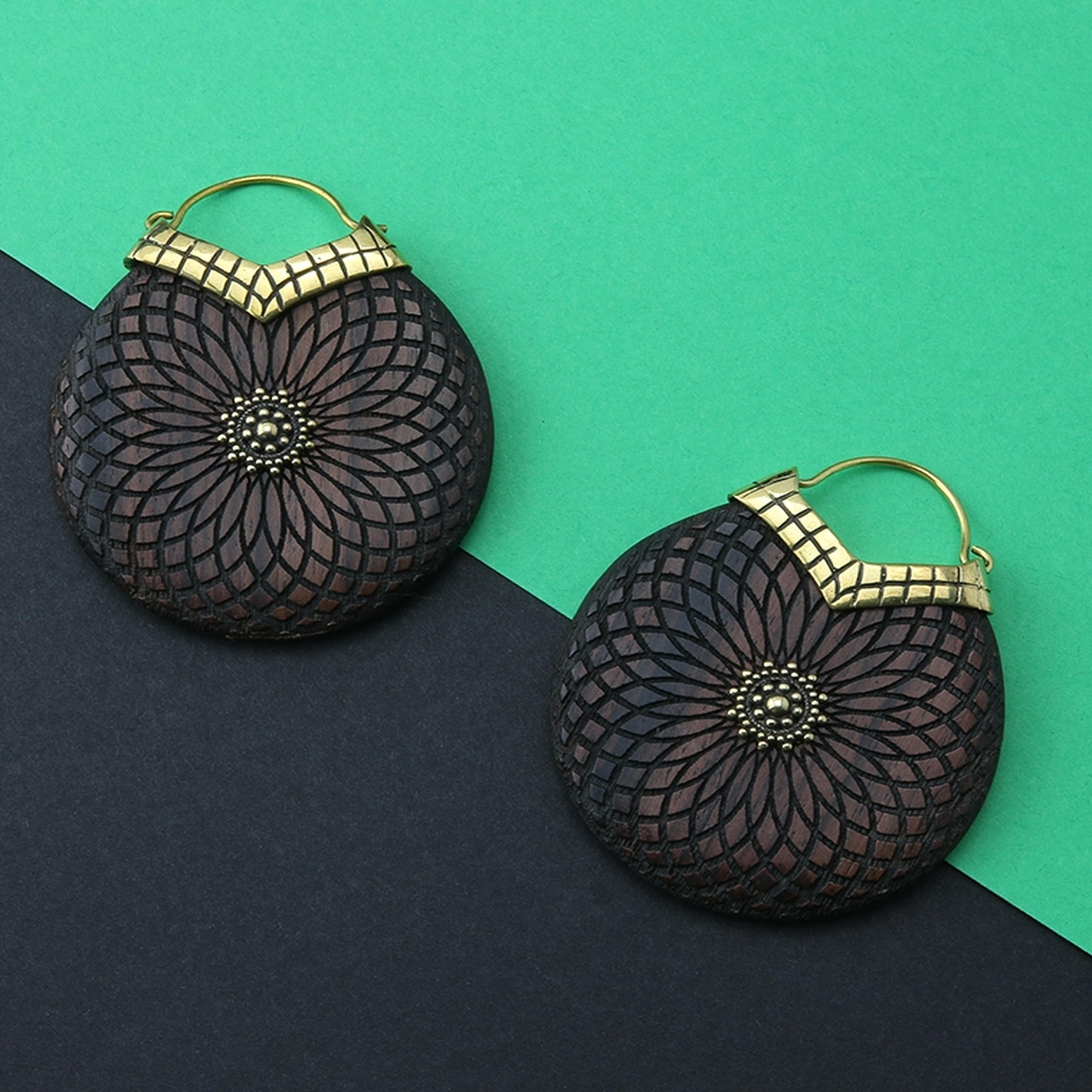 18G Traverse Engraved Wooden Hangers / Earrings