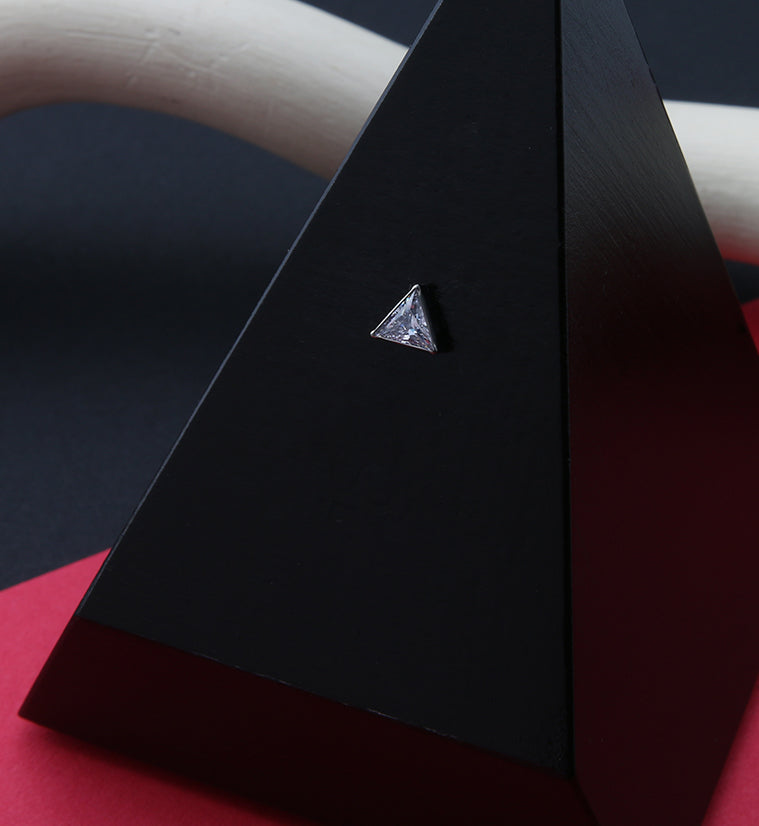 Triagonal CZ Titanium Threadless Top