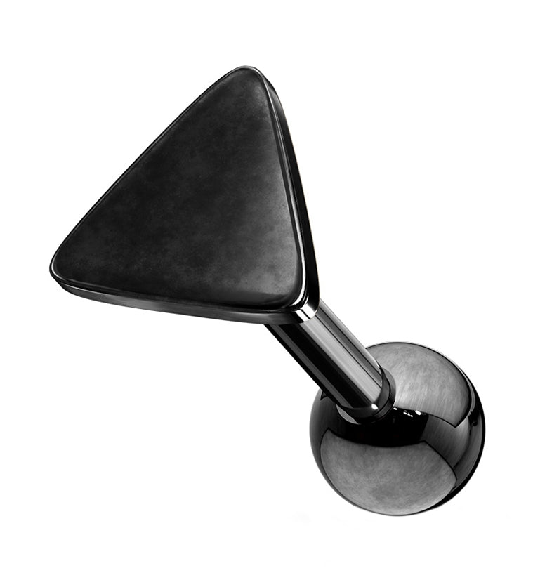 16G Black PVD Triangle Cartilage Barbell