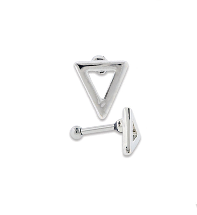 Silver Triangle Tragus / Cartilage Barbell