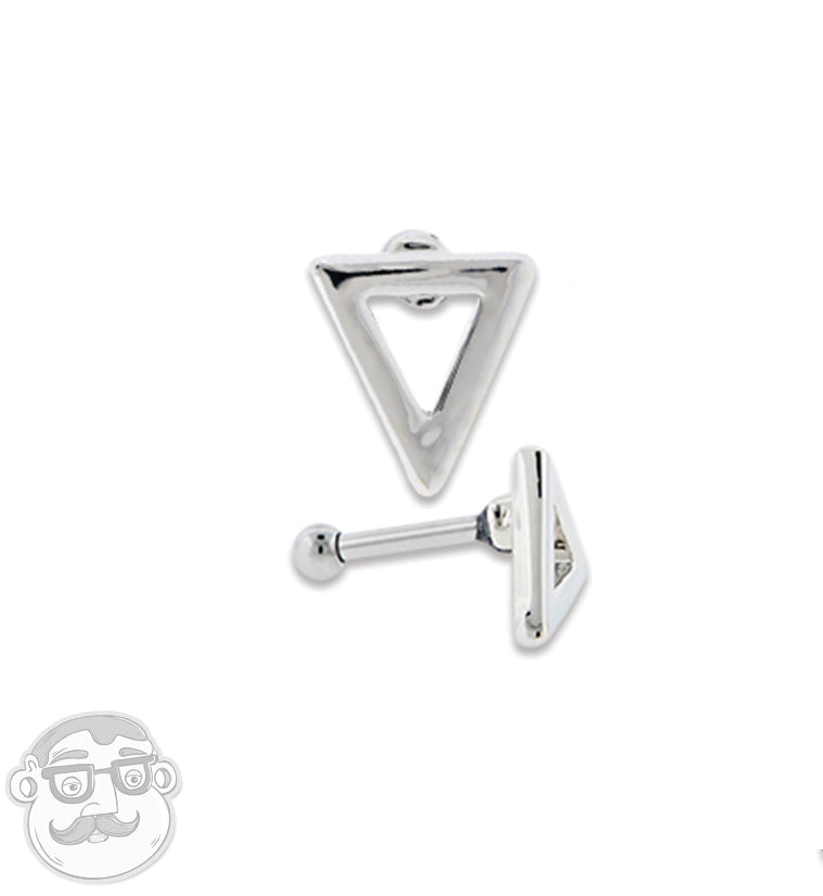 Silver Triangle Tragus / Cartilage Barbell