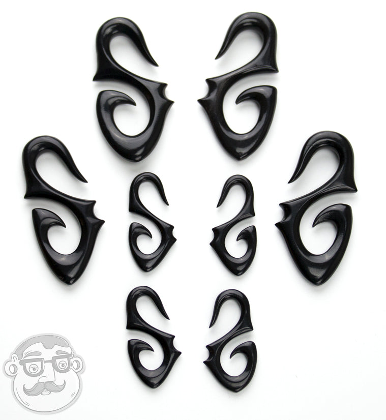 Black Horn Tribal Leaf Hangers