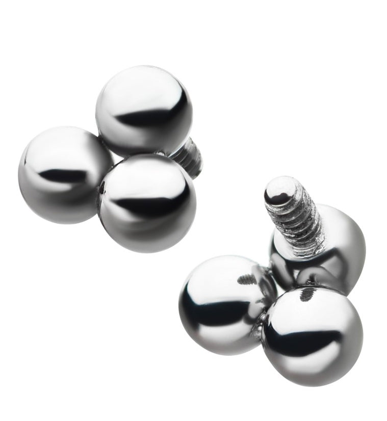 triple Ball Titanium Threaded End