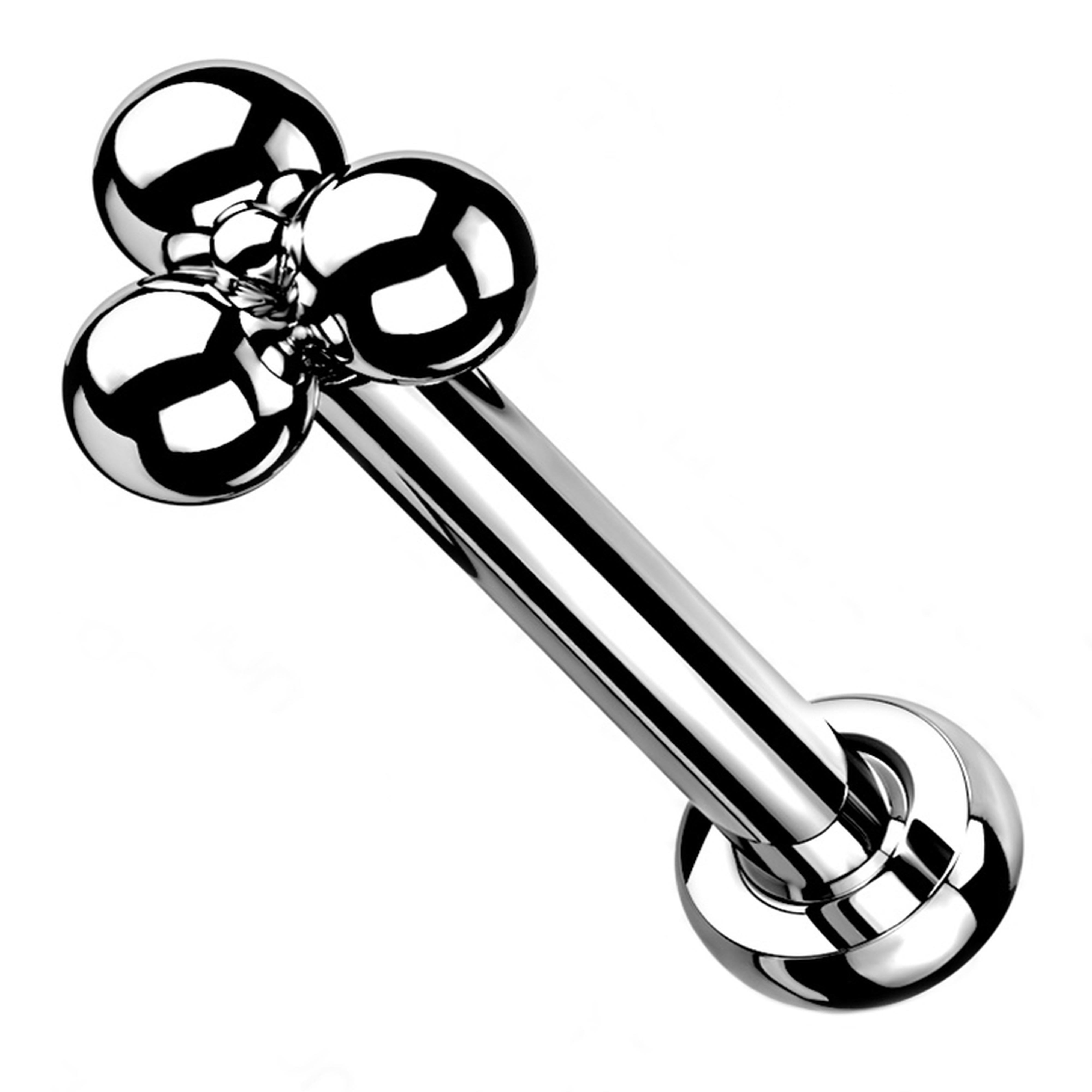 Triple Bead Titanium Threadless Labret