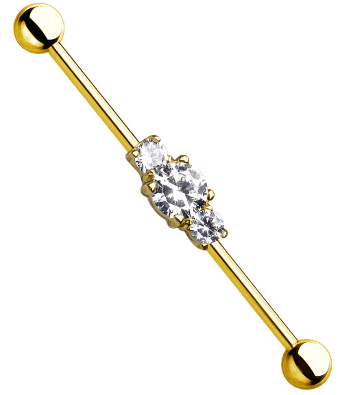 Triple Gold Industrial Barbell
