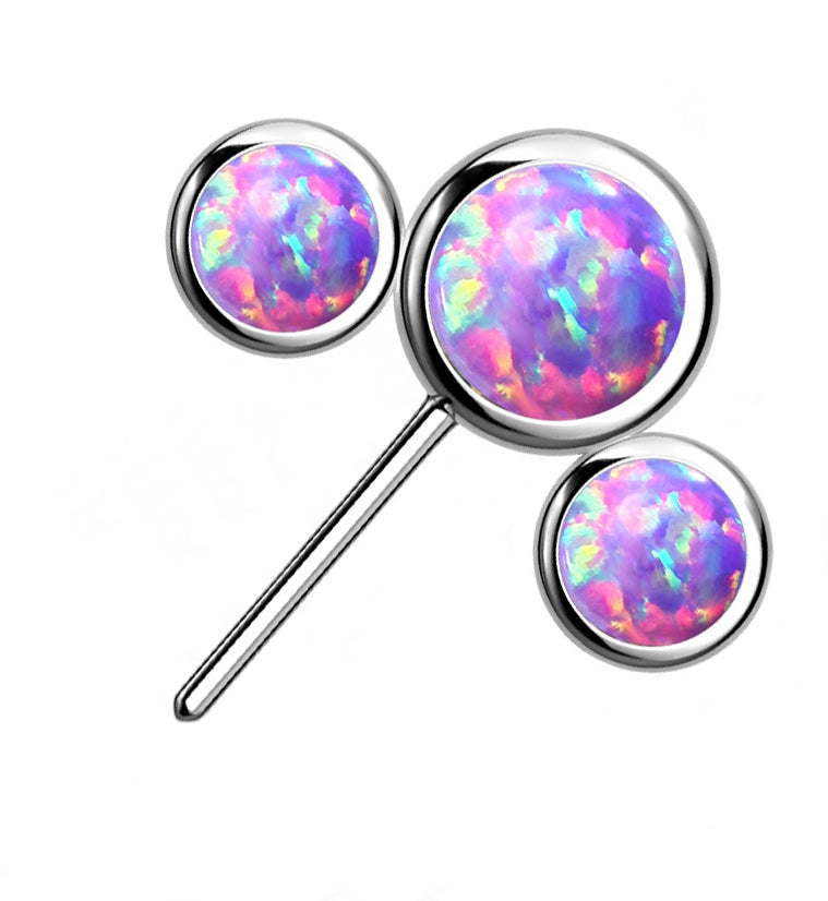 Triple Purple Opalite Titanium Side Facing Threadless Top