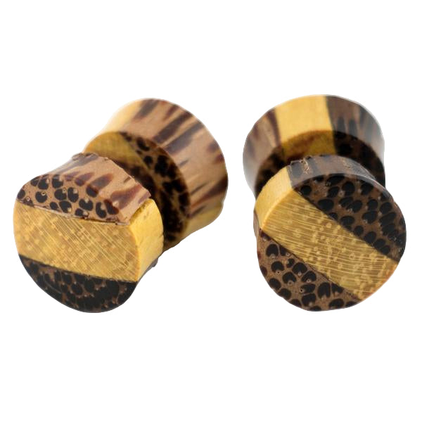 Triple Wooden Fake Gauges Plugs