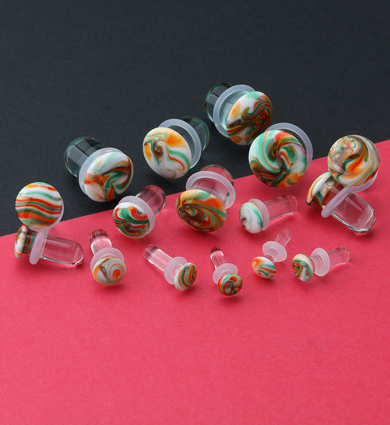 Tropical Haze Single Flare Glass Plugs