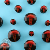 Black & Red Jellyfish Glass Plugs
