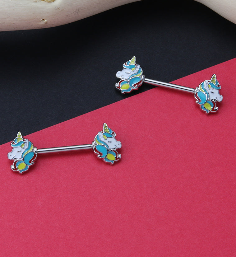Unicorn Nipple Ring Barbell