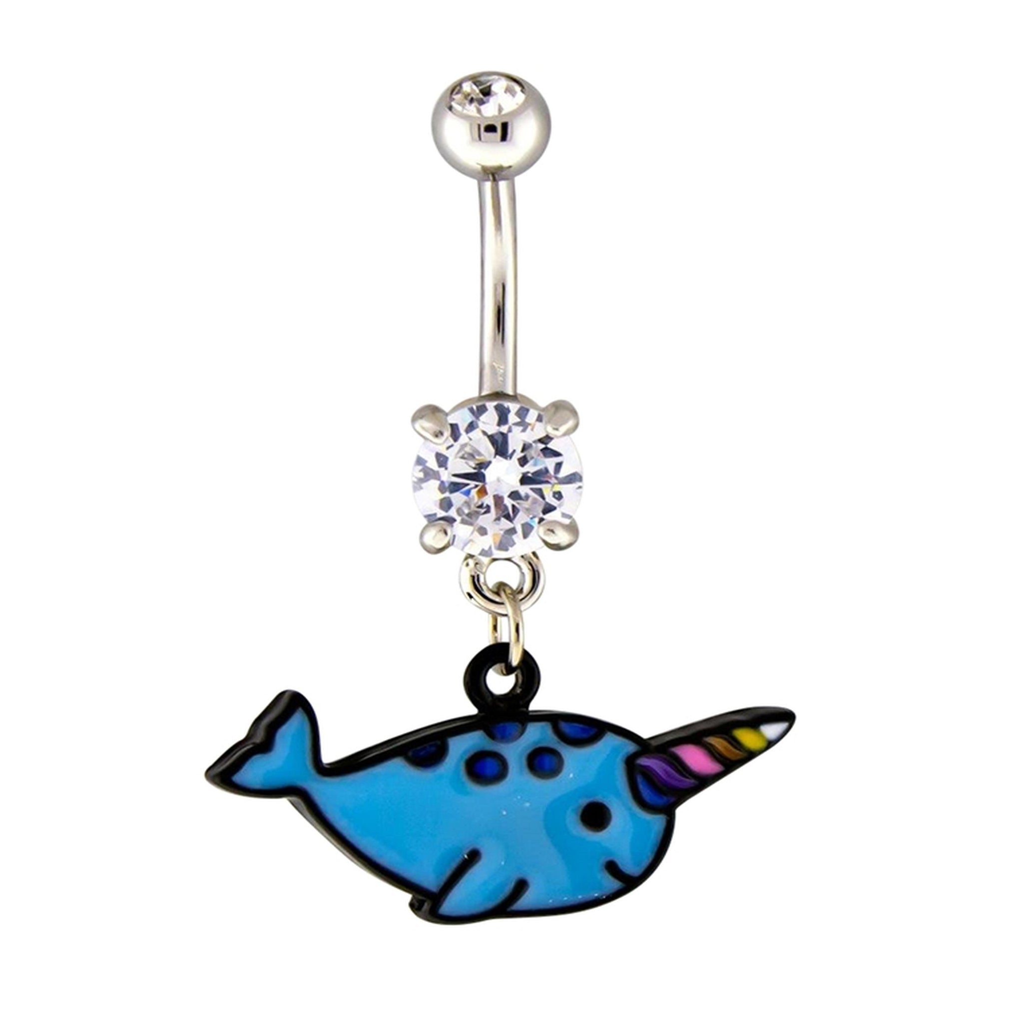 fish lure belly button rings Unicorn of The Sea Belly Button Ring