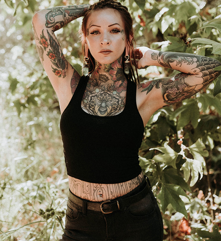 Scepter Rainbow Fluorite Stone Ear Weights