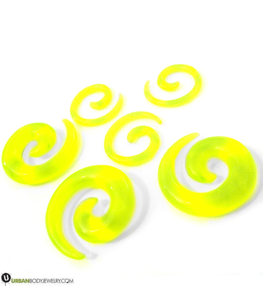 Acrylic U.V Green Spirals