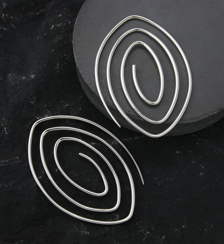 Whirl White Brass Ear Weights / Hangers
