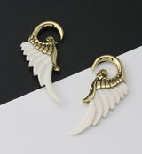 Angel Wing Brass Ear Weights