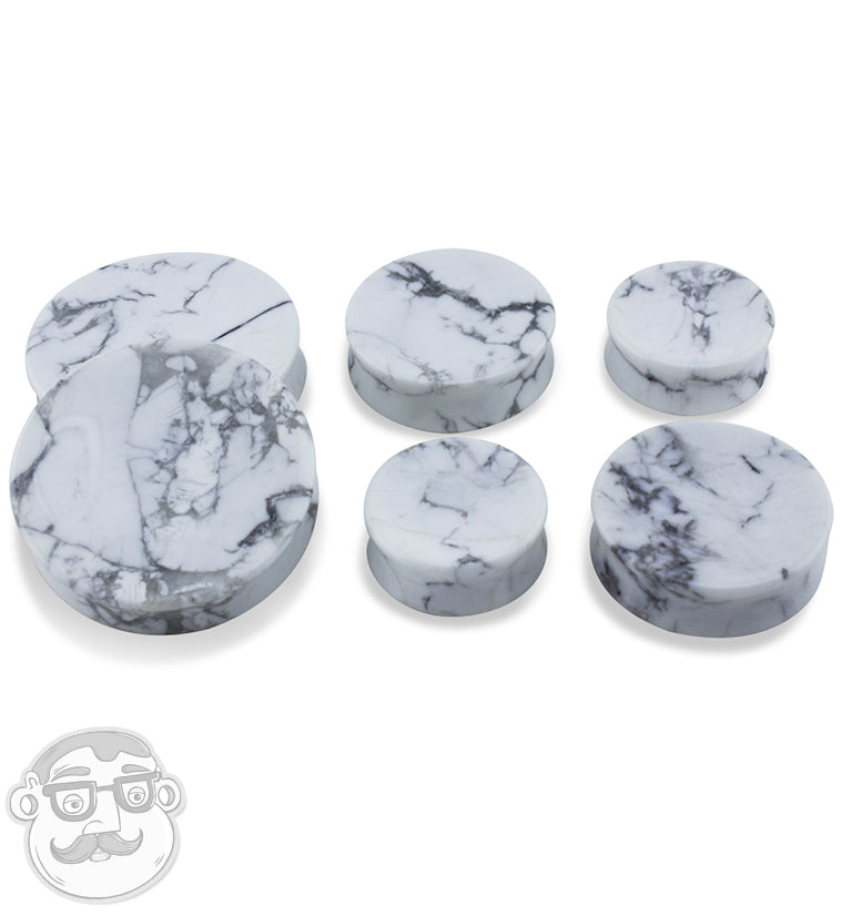 White Howlite Stone Plugs