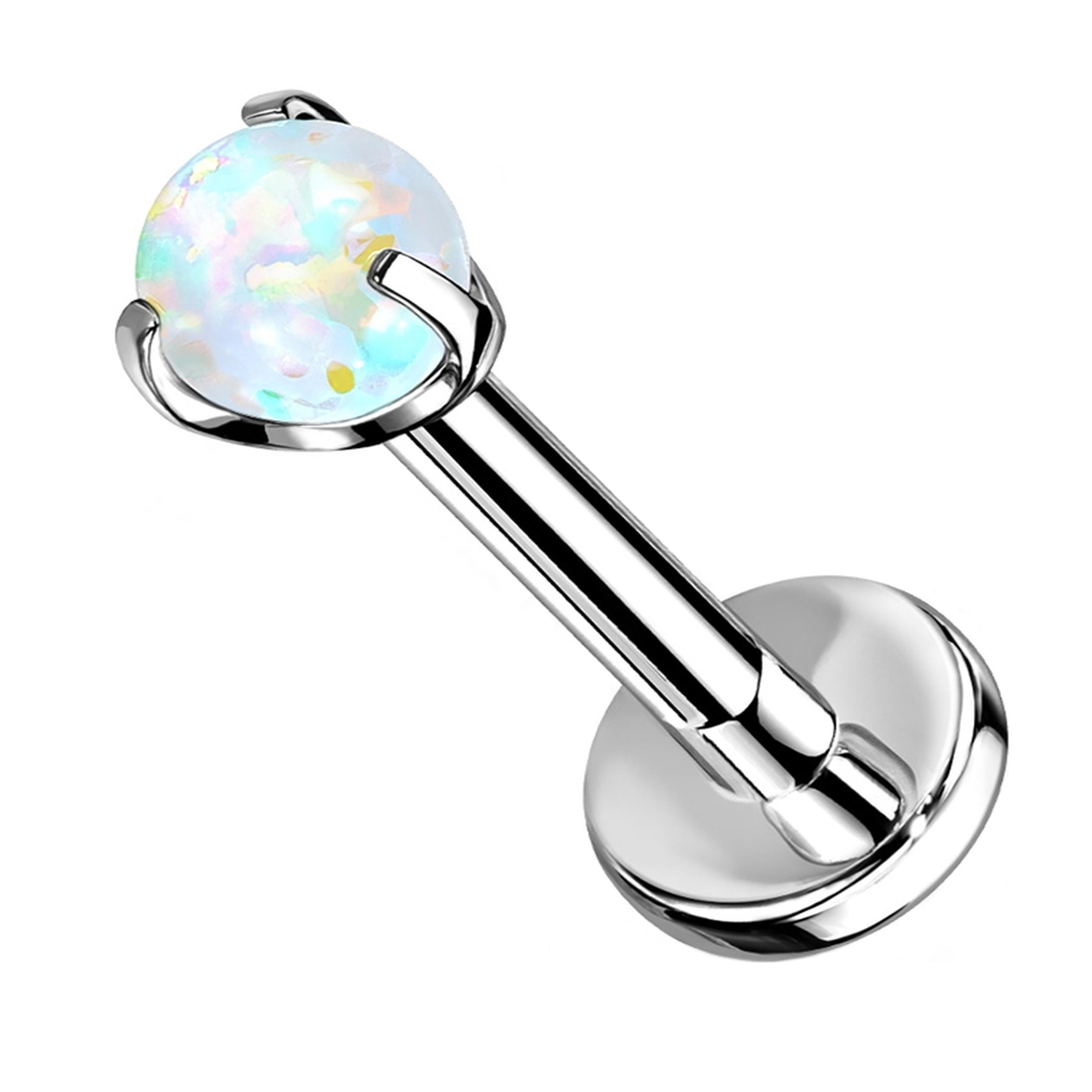 Opalite Claw Set Titanium Threadless Labret