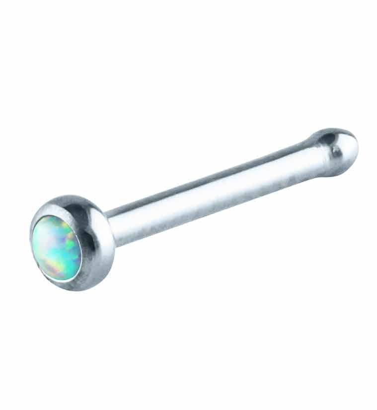 White Opalite Titanium Nosebone