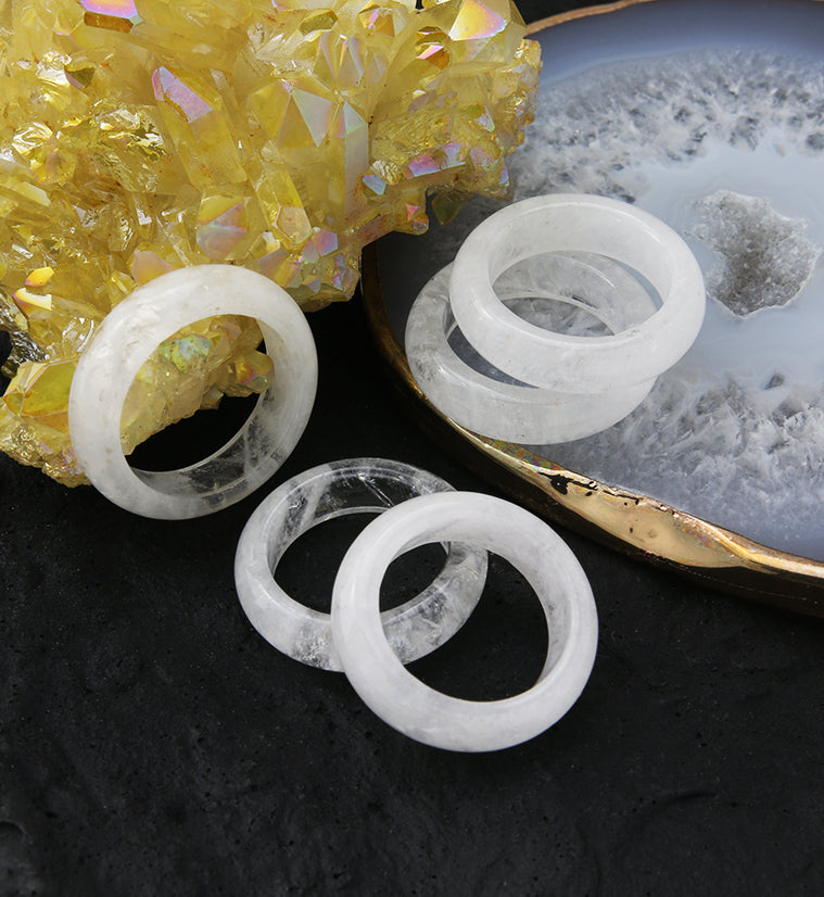 White Quartz Stone Ring
