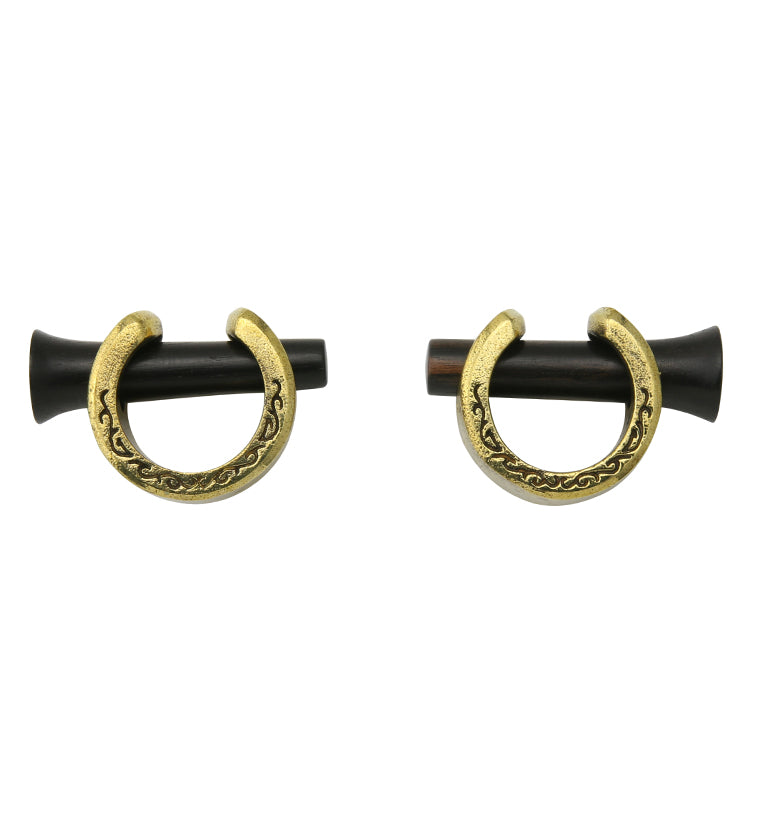 Areng Wood X Brass Cuff Plugs