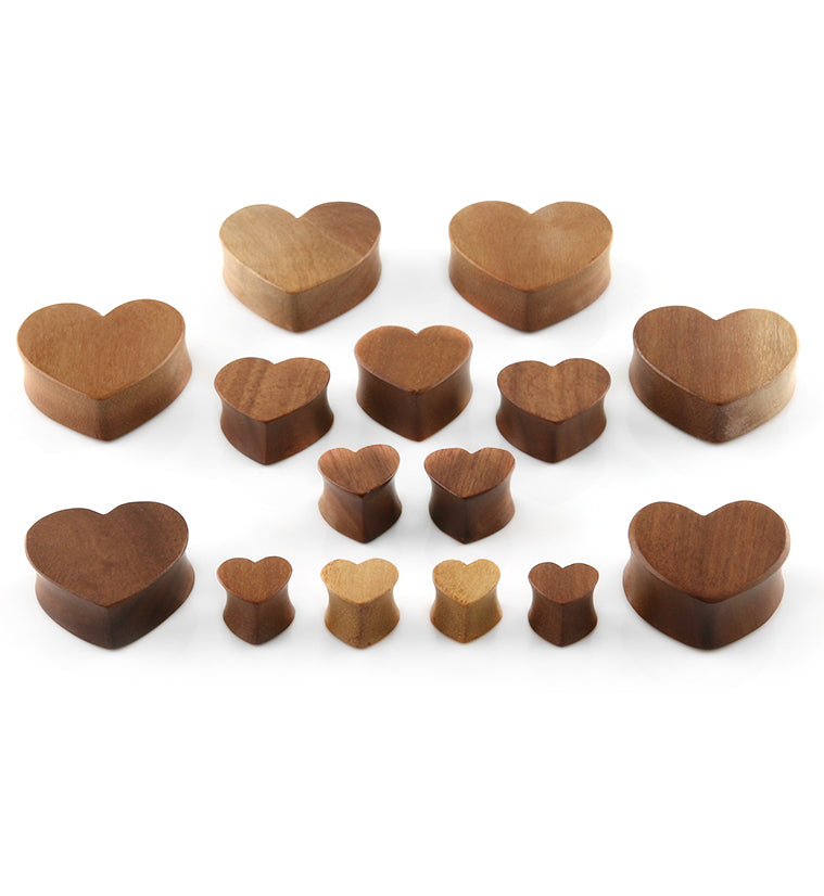 Heart Shaped Wooden Plugs