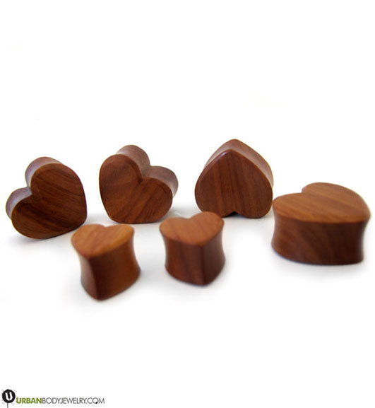 Heart Shaped Wooden Plugs