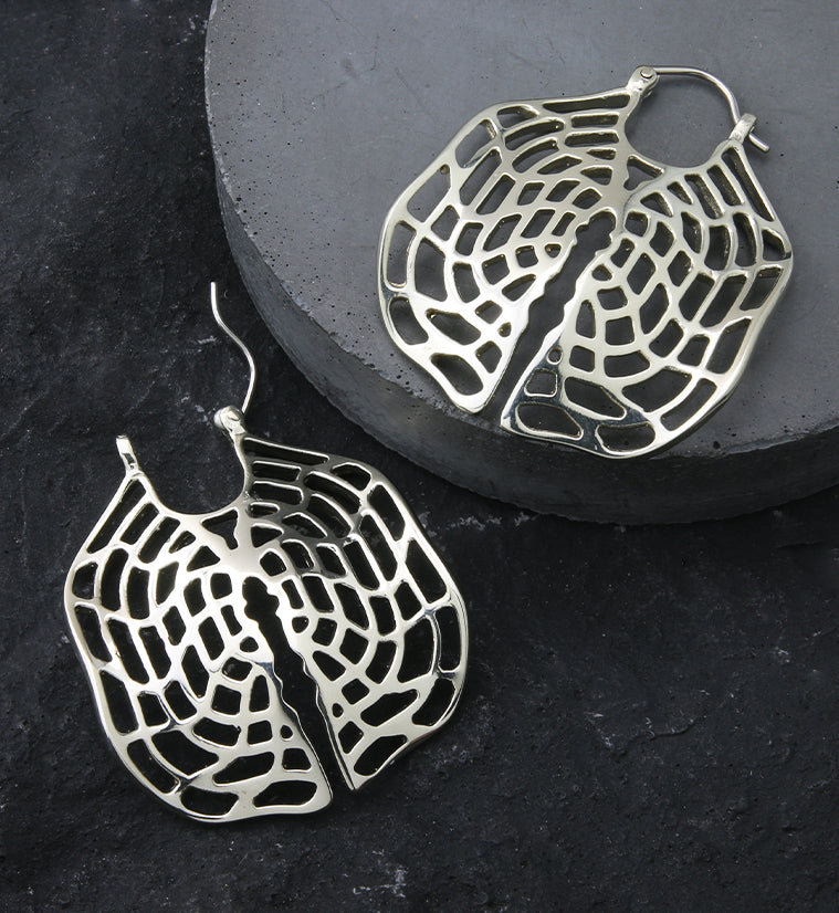 Xylem Geometric White Brass Hangers / Earrings