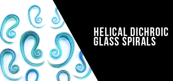 New Arrivals: Blue Dichroic Glass Spirals!