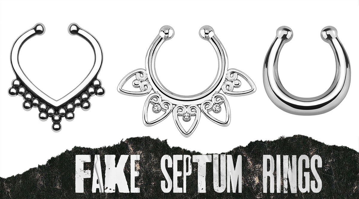 Fake Septum Piercing | Clip-on Septum Rings | Urban Body Jewelry