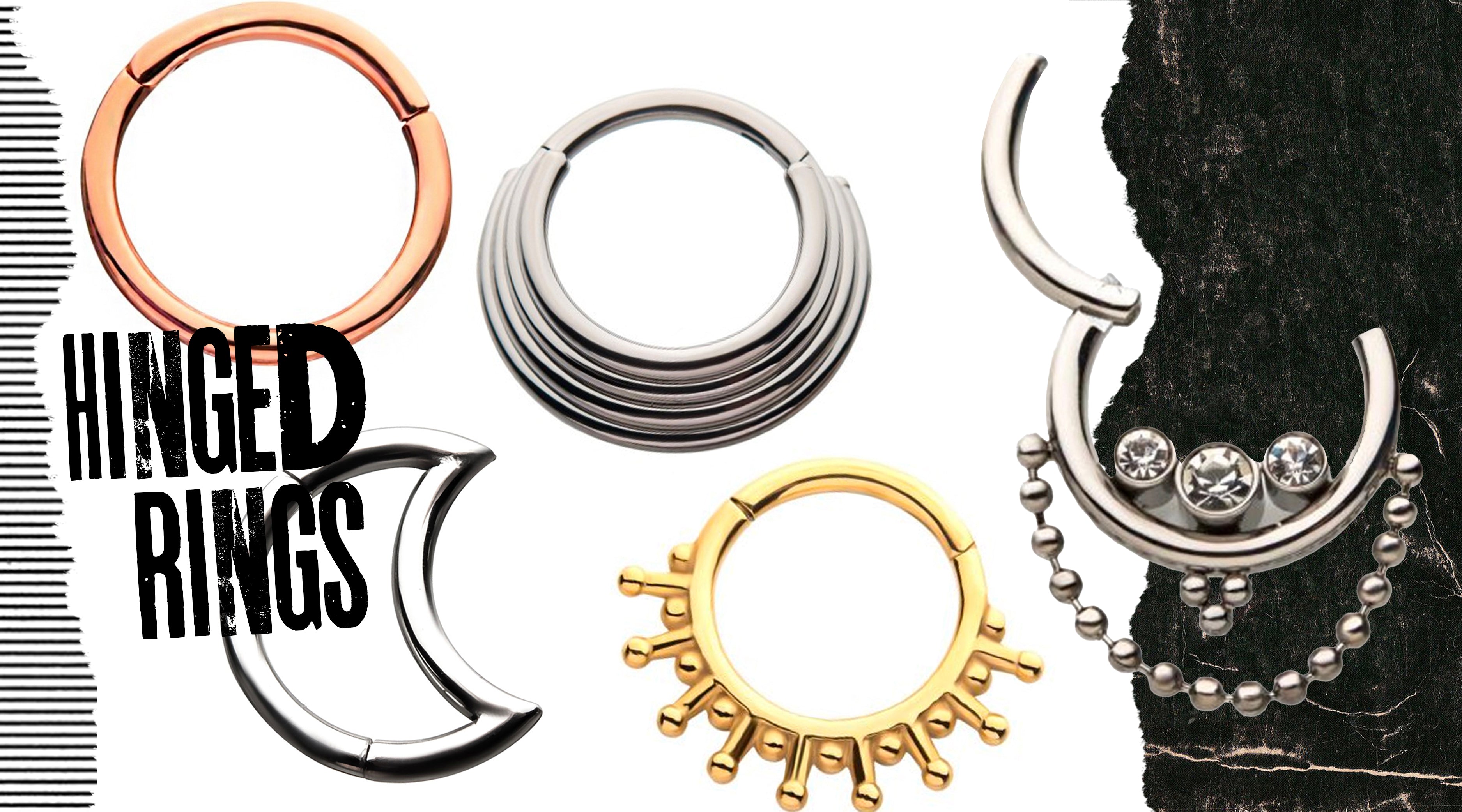 Hinged Segment Hoop Rings