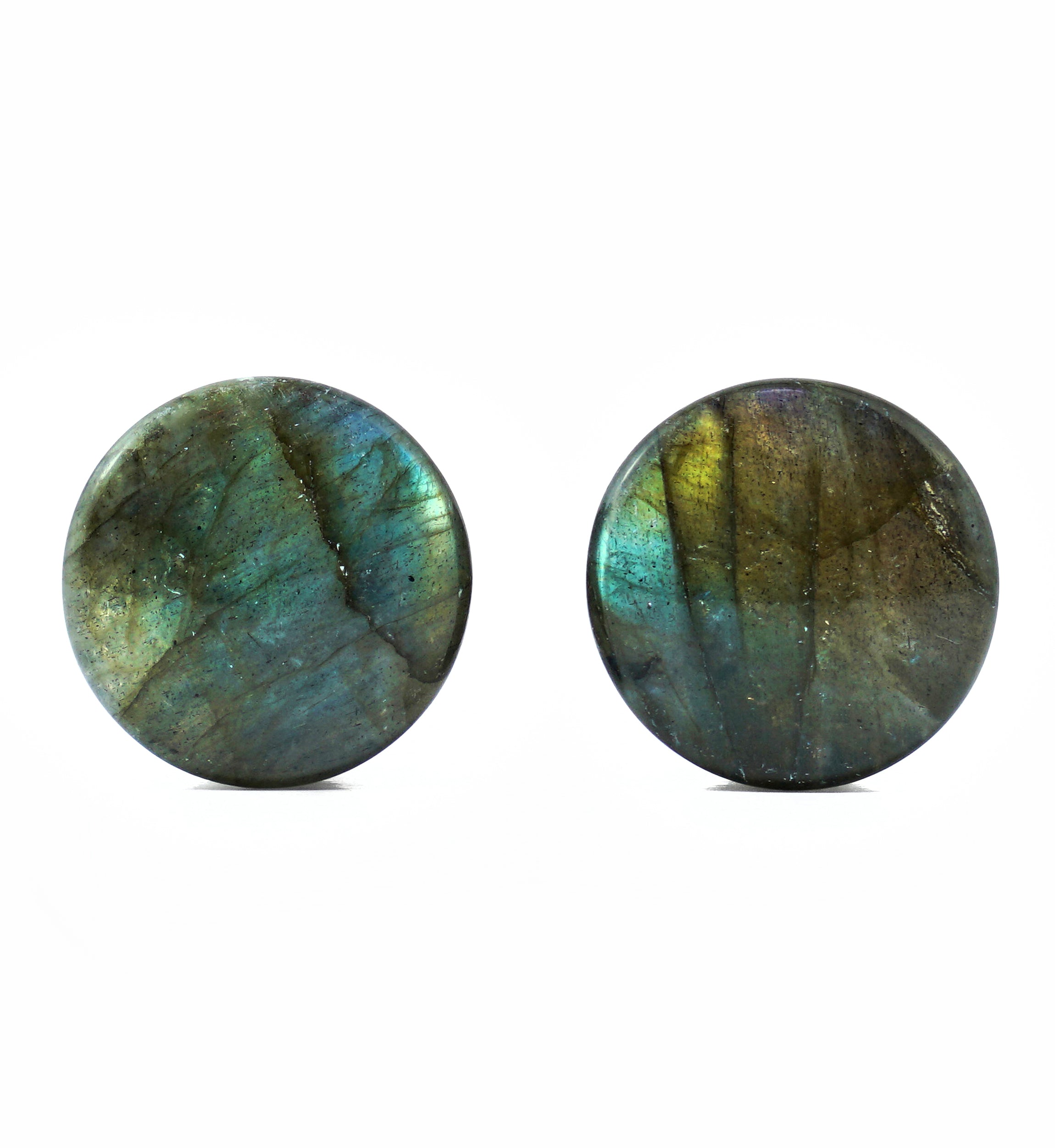 Labradorite Stone Plugs (9/16" - 14mm) Version 1