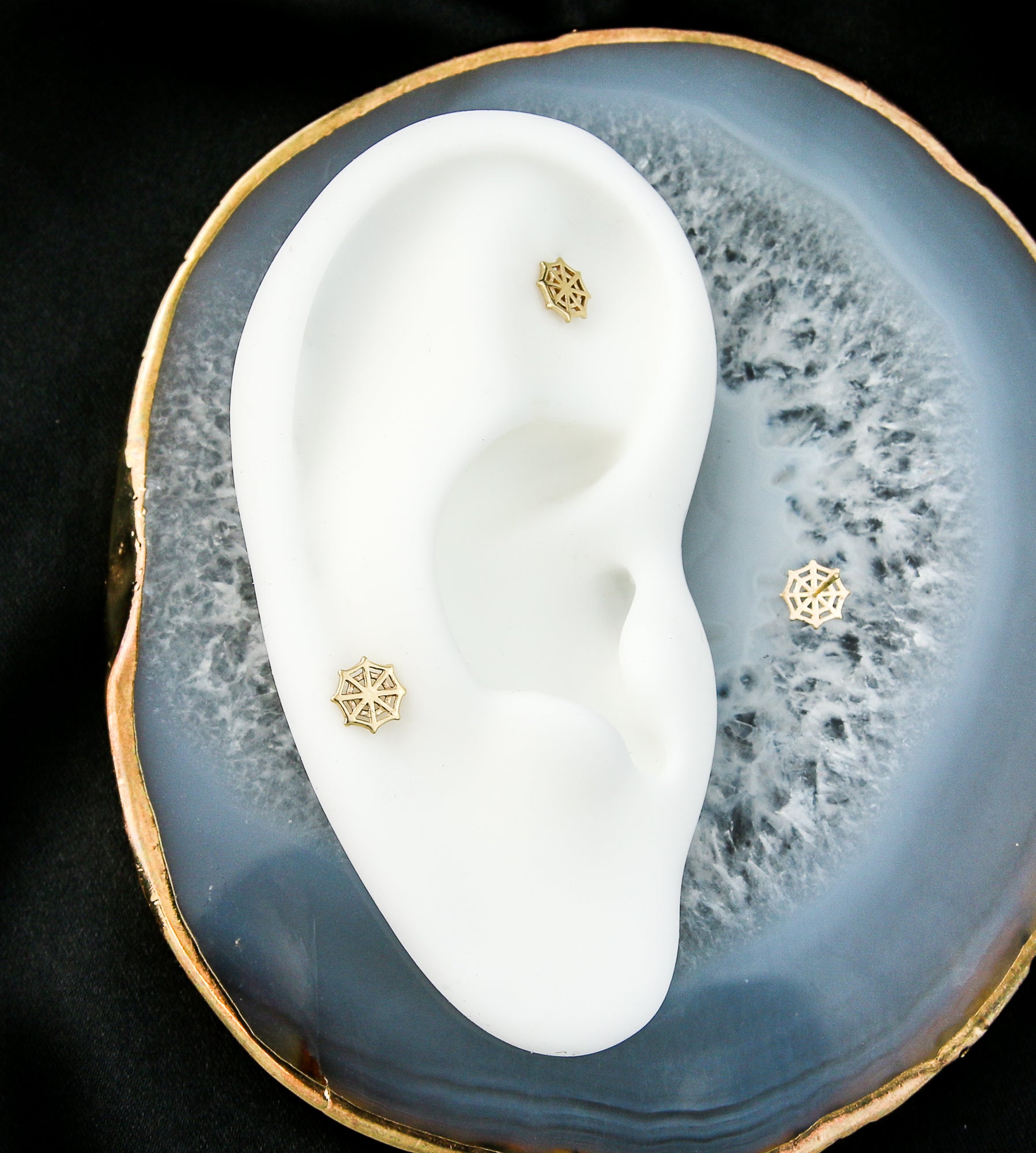 14kt All Gold Cobweb Threadless Top