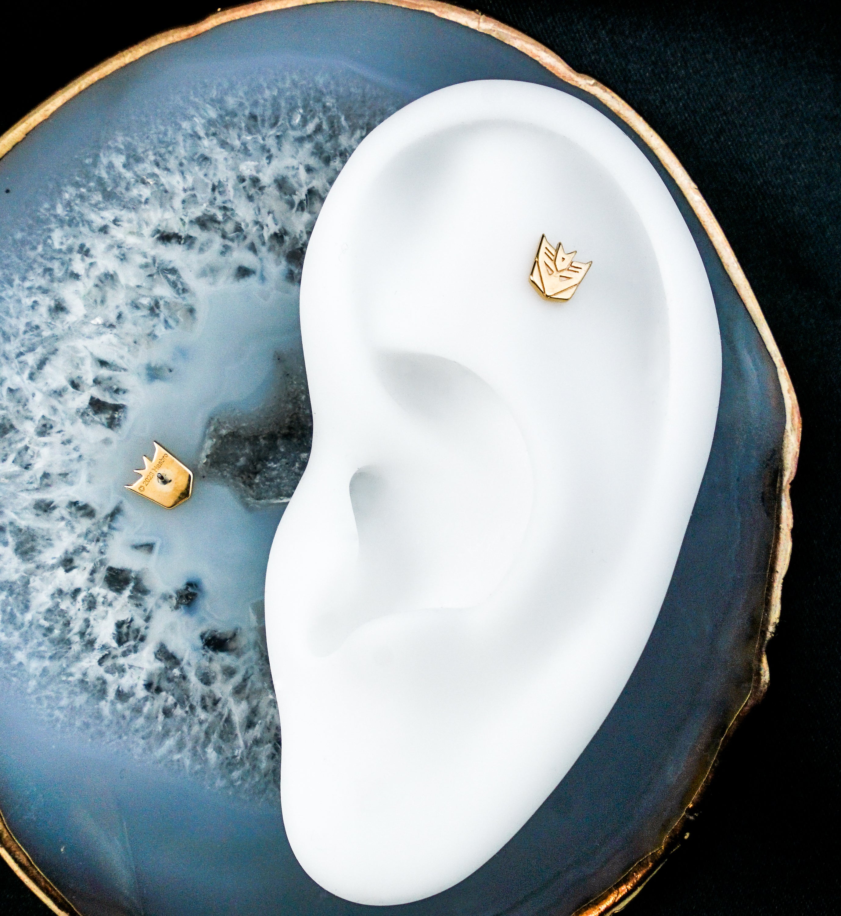 14kt Gold Decepticon Threadless Top