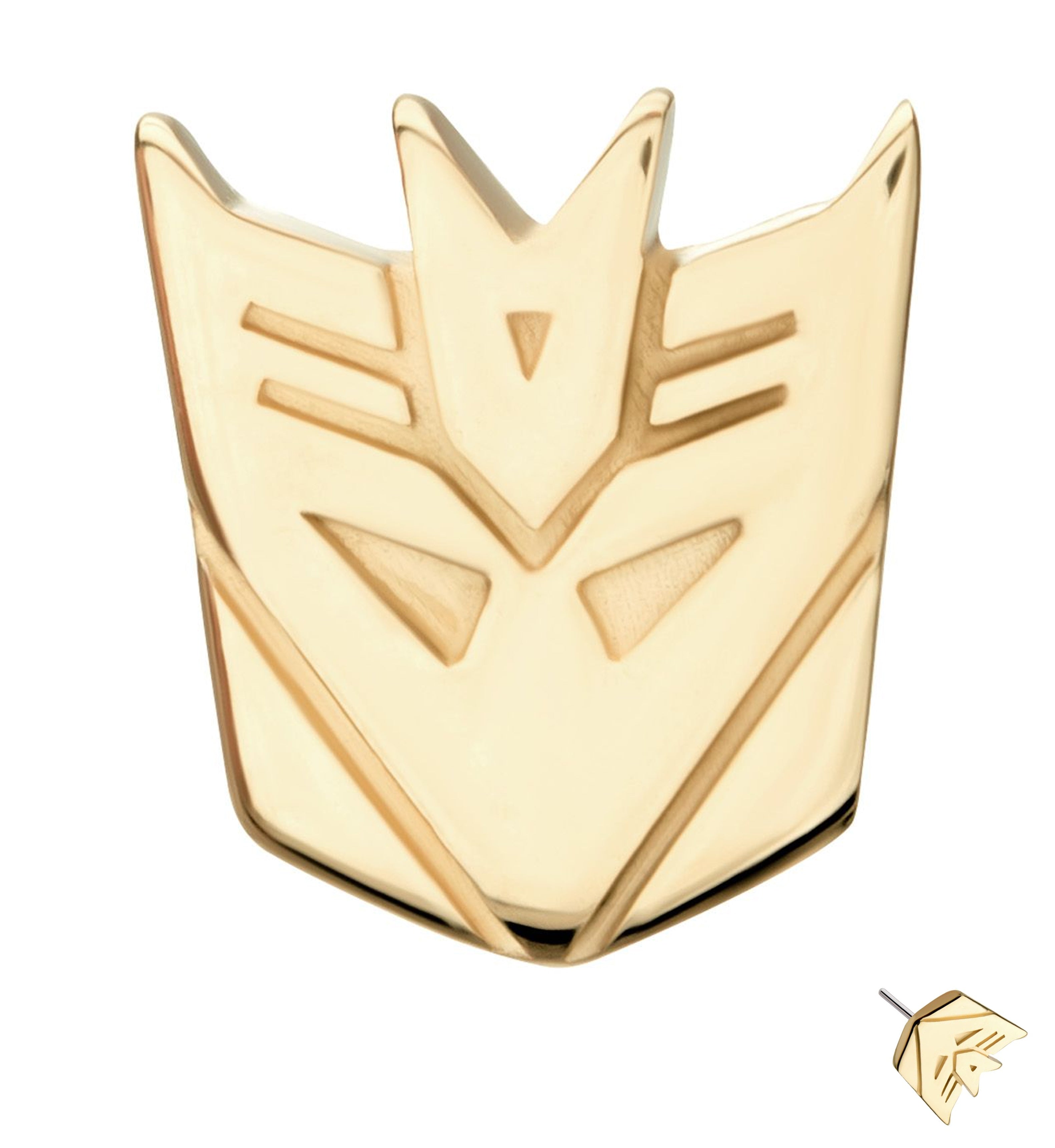 14kt Gold Decepticon Threadless Top
