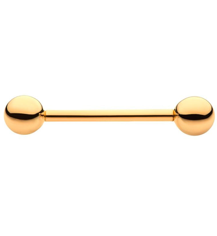 14kt Gold Dual Internally Threaded Straight Barbell