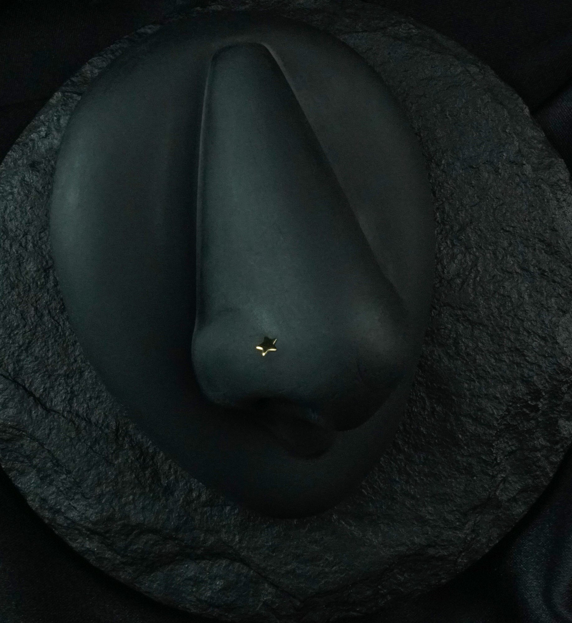 14kt Gold Star L Shaped Nose Ring