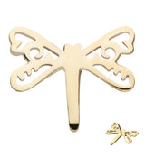 14kt Gold Trace Dragonfly Threadless Top