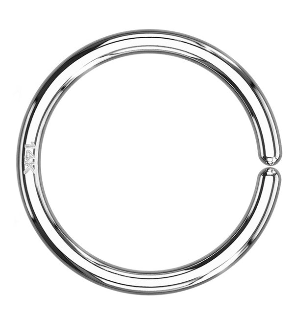 14kt White Gold Seamless Hoop Ring