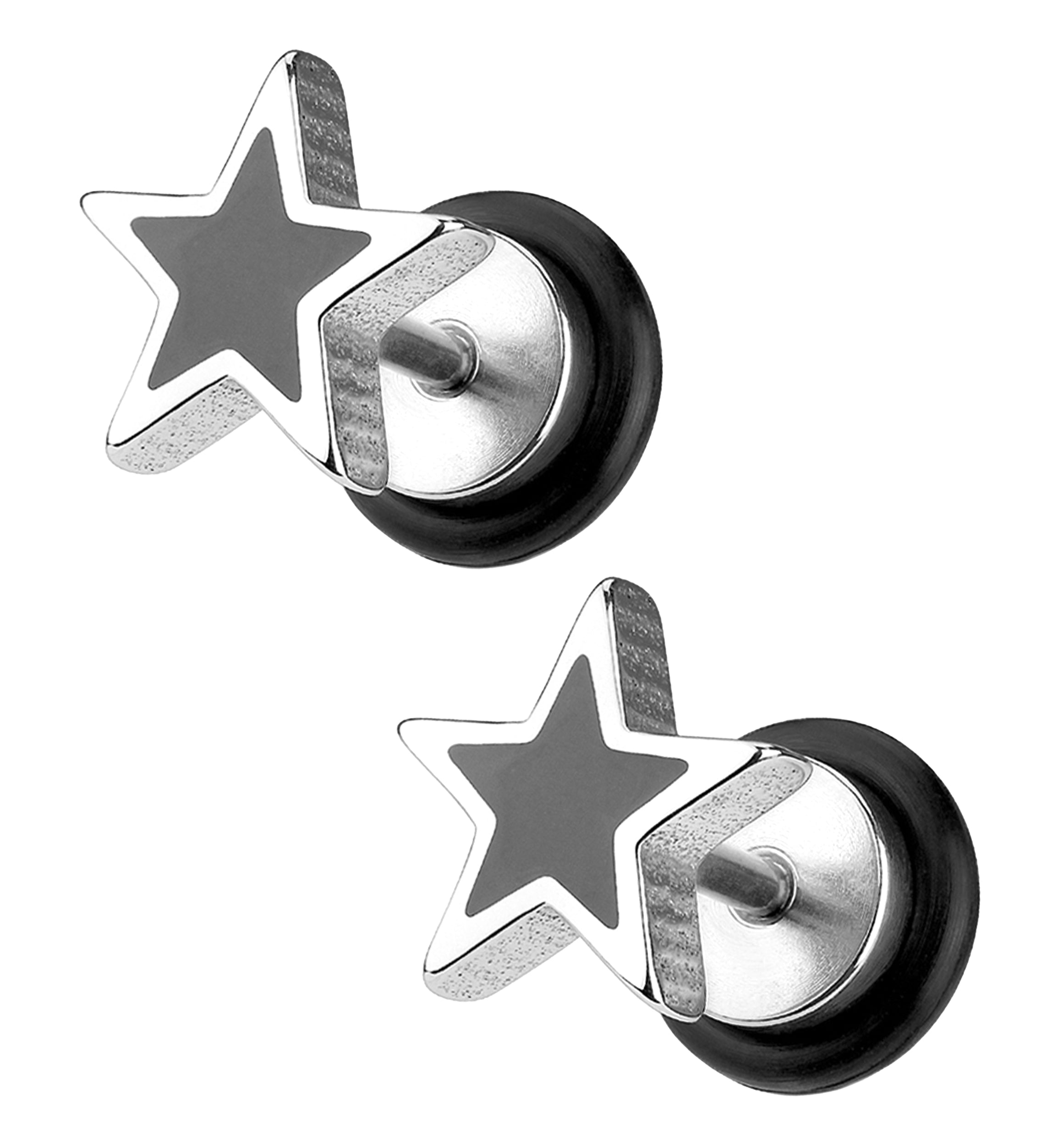 16G Black Star Fake Plugs - Gauges