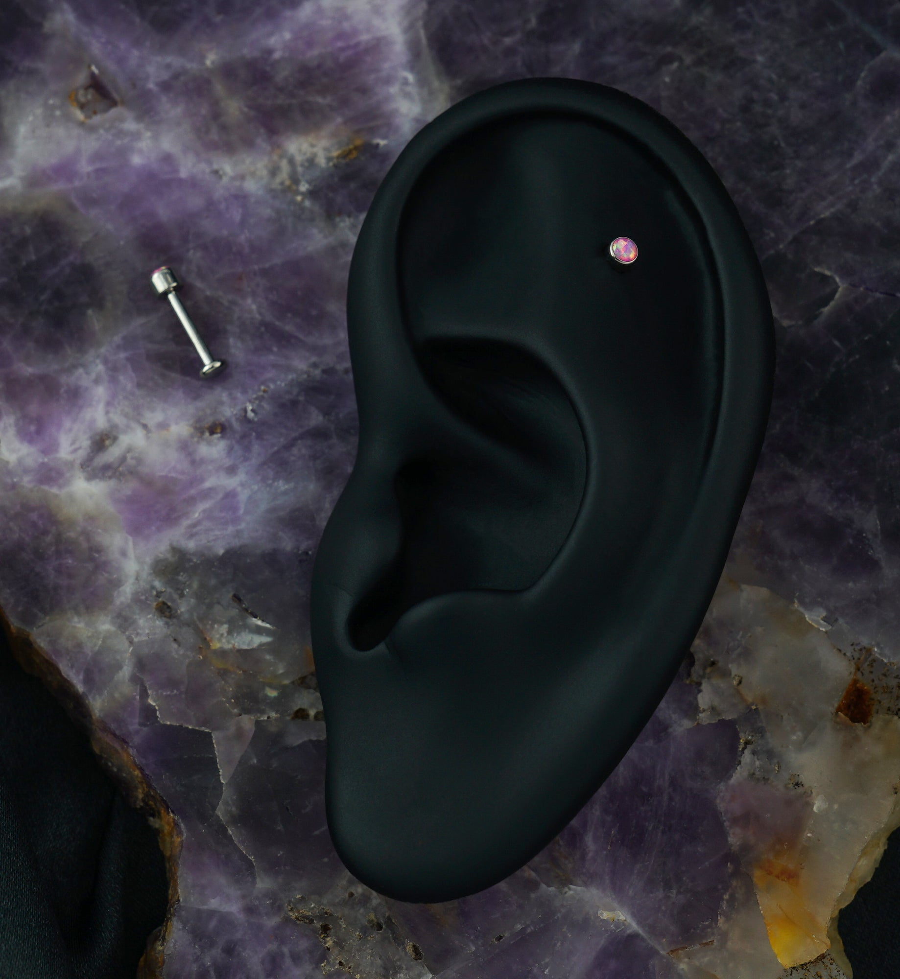 Pink Opalite Titanium Labret